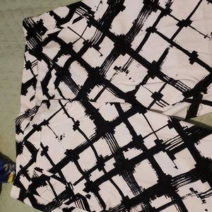 Black and white trouser pants